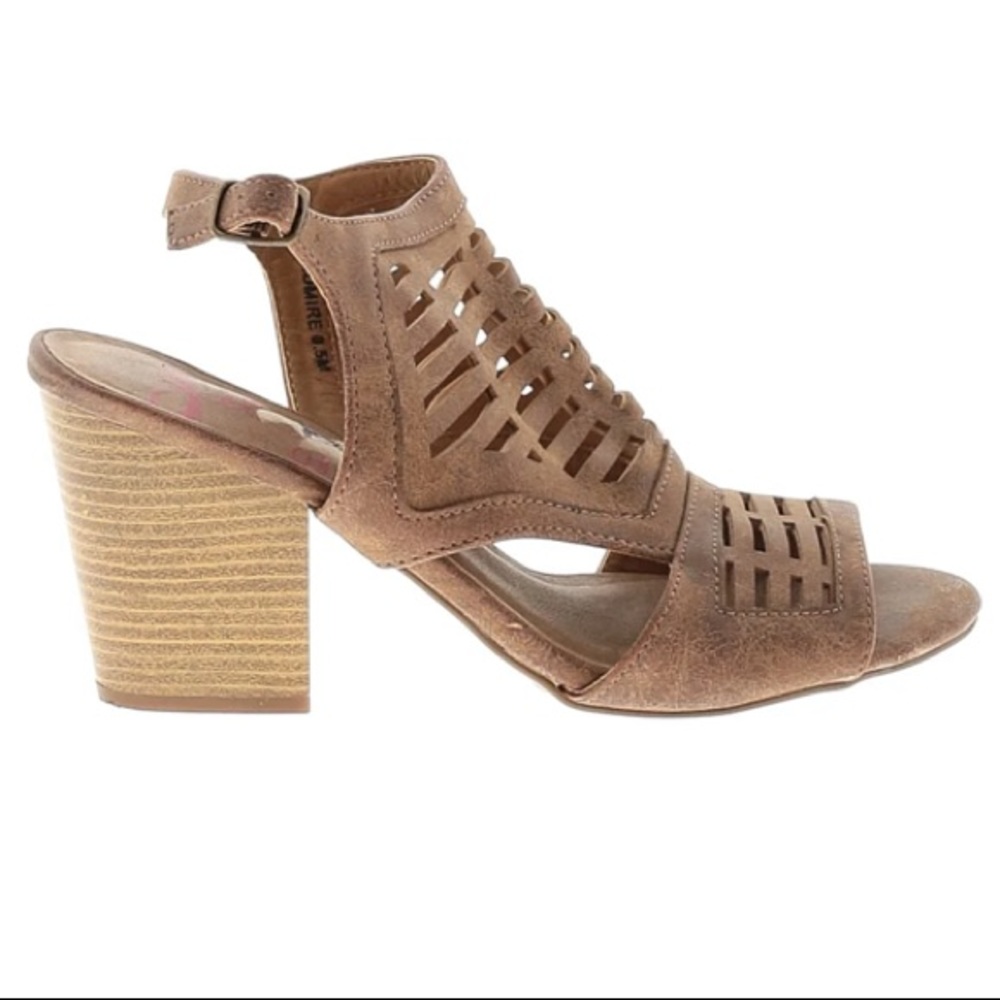 Jellypop kristy tan block heel sandals